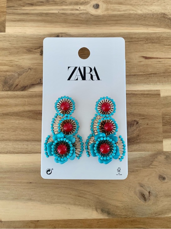 Zara Jewelry - Zara turquoise statement Earrings NWT